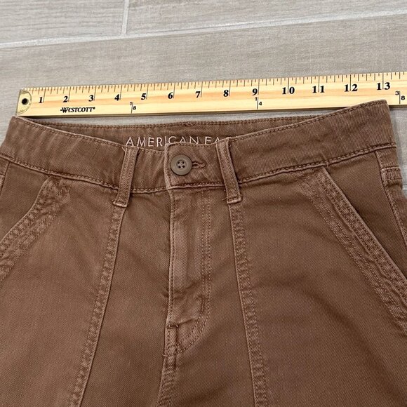 American Eagle Dreamy Drape Stretch Super High-Rise Baggy Wide Leg Pants Size 2 - Picture 9 of 14